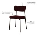 Ver imagem 5 de Kit com 2 Cadeiras para Sala de Jantar Mona Yescasa Vermelho/Bordô