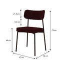 Ver imagem 4 de Kit com 2 Cadeiras para Sala de Jantar Mona Yescasa Vermelho/Bordô