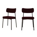 Ver imagem 1 de Kit com 2 Cadeiras para Sala de Jantar Mona Yescasa Vermelho/Bordô