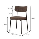 Ver imagem 4 de Kit com 2 Cadeiras para Sala de Jantar Mona Yescasa Marrom/Castor