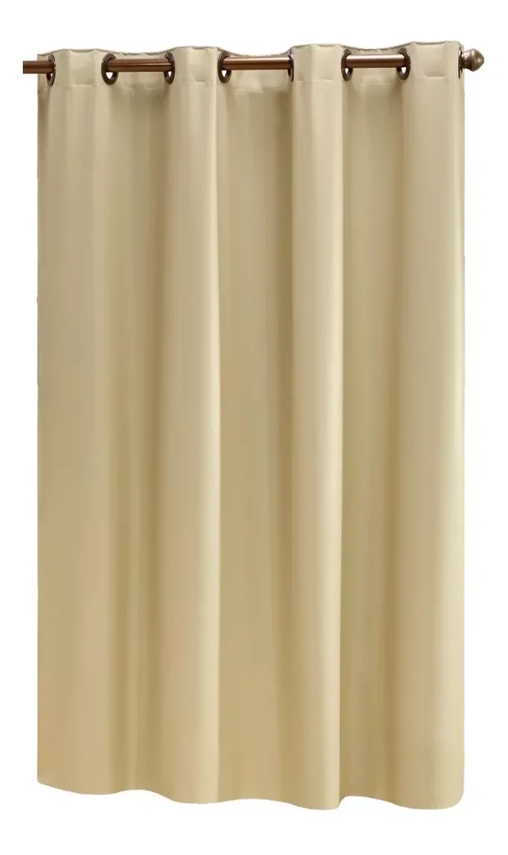 Cortina Pia Cozinha Balcão Impermeável Bege 1,38x0,80