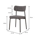 Ver imagem 4 de Kit com 2 Cadeiras para Sala de Jantar Mona Yescasa Cinza/Nuvem