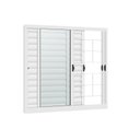 Ver imagem 2 de Janelas de Aço Veneziana de Correr Lateral R-120 - 3 Folhas C/ Grade -vidro- Epox Branco:100x150
