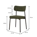 Ver imagem 4 de Kit com 2 Cadeiras para Sala de Jantar Mona Yescasa Verde/Alga