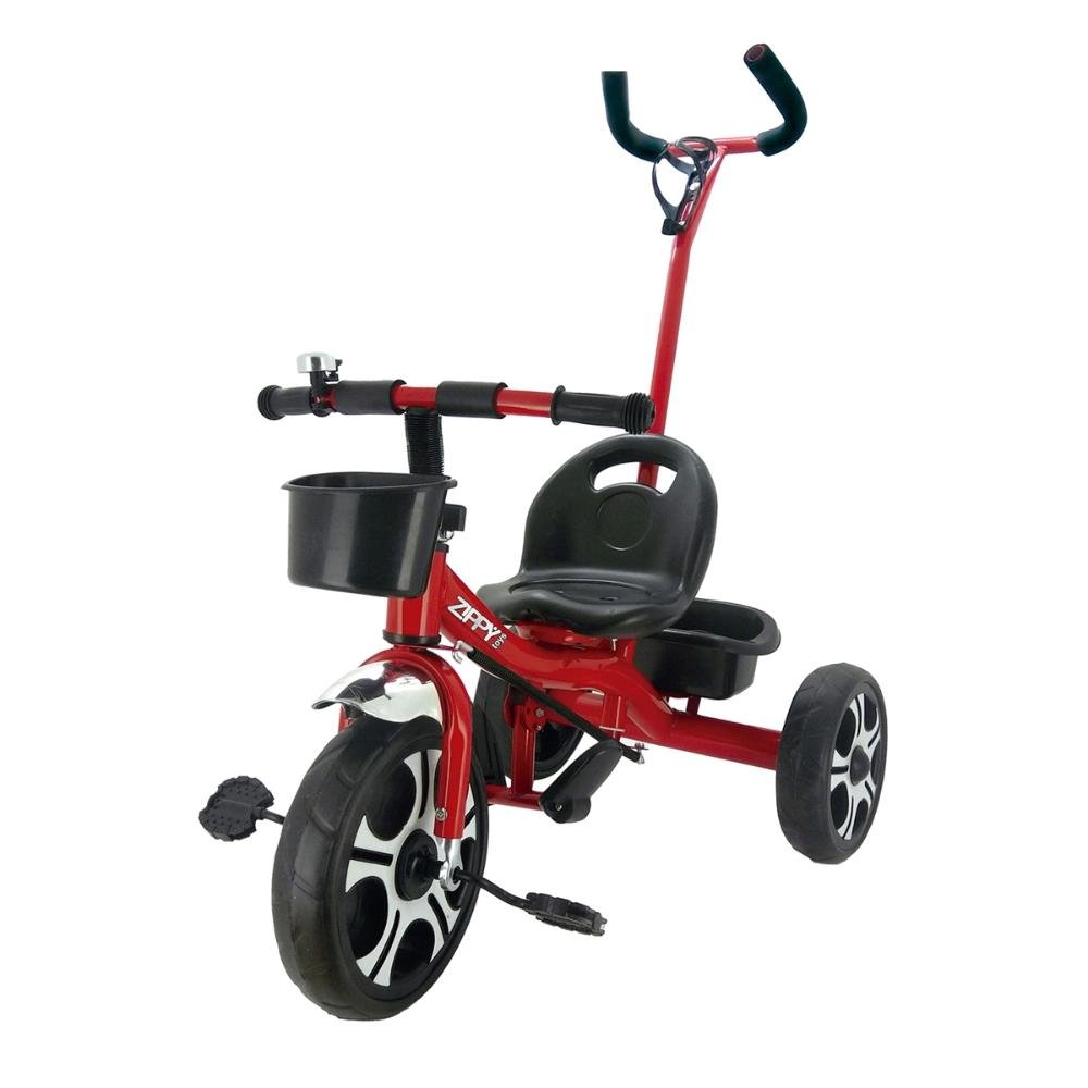 Triciclo Infantil Com Apoiador Até 25 Kg Zippy Toys Vermelho - 1
