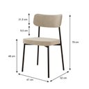 Ver imagem 4 de Kit com 2 Cadeiras para Sala de Jantar Mona Yescasa Bege