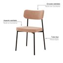 Ver imagem 5 de Kit com 2 Cadeiras para Sala de Jantar Mona Yescasa Bege/Nude