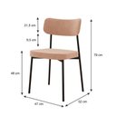 Ver imagem 4 de Kit com 2 Cadeiras para Sala de Jantar Mona Yescasa Bege/Nude
