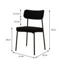 Ver imagem 4 de Kit com 2 Cadeiras para Sala de Jantar Mona Yescasa Preto/Black