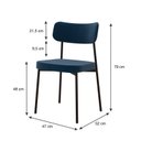 Ver imagem 4 de Kit com 2 Cadeiras para Sala de Jantar Mona Yescasa Azul/Blue