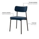 Ver imagem 5 de Kit com 2 Cadeiras para Sala de Jantar Mona Yescasa Azul/Blue