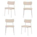 Ver imagem 1 de Kit com 2 Cadeiras para Sala de Jantar Mona Yescasa Bege/Areia Corriente/Branco