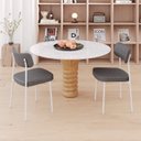 Ver imagem 3 de Kit com 2 Cadeiras para Sala de Jantar Mona Yescasa Cinza/Corriente/Branco