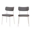 Ver imagem 1 de Kit com 2 Cadeiras para Sala de Jantar Mona Yescasa Cinza/Corriente/Branco