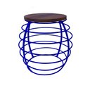 Ver imagem 5 de Banco Base De Ferro Tampo De Madeira Redondo Artesanal Direto Da Fábrica - Azul Del-Rey