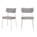Ver imagem 1 de Kit com 2 Cadeiras para Sala de Jantar Mona Yescasa Cinza Corriente/Branco