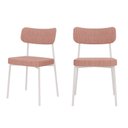 Ver imagem 1 de Kit com 2 Cadeiras para Sala de Jantar Mona Yescasa Rosa/Linked/Branco