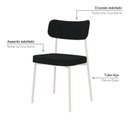 Ver imagem 5 de Kit com 2 Cadeiras para Sala de Jantar Mona Yescasa Cinza/Grafite/Branco
