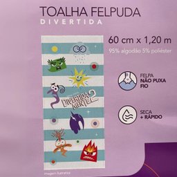 Toalha Banho Divertidamente 2 Felpuda Estampada 60 X 120 Cm - 3