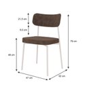 Ver imagem 4 de Kit com 2 Cadeiras para Sala de Jantar Mona Yescasa Marrom/Castor/Branco