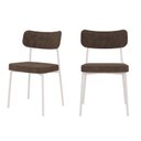 Ver imagem 1 de Kit com 2 Cadeiras para Sala de Jantar Mona Yescasa Marrom/Castor/Branco