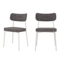 Ver imagem 1 de Kit com 2 Cadeiras para Sala de Jantar Mona Yescasa Cinza/Nuvem/Branco