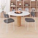 Ver imagem 3 de Kit com 2 Cadeiras para Sala de Jantar Mona Yescasa Cinza/Nuvem/Branco