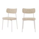 Ver imagem 1 de Kit com 2 Cadeiras para Sala de Jantar Mona Yescasa Bege/Vanilla/Branco