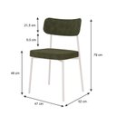 Ver imagem 4 de Kit com 2 Cadeiras para Sala de Jantar Mona Yescasa Verde/Alga/Branco