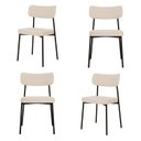 Ver imagem 1 de Kit com 4 Cadeiras para Sala de Jantar Mona Yescasa Bege/Areia Corriente