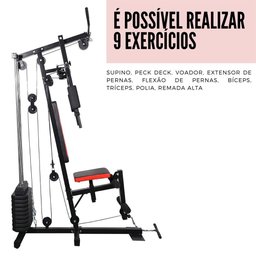 Estação de Musculação 9 Exercícios até 150kg Importway - 4