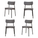 Ver imagem 1 de Kit com 4 Cadeiras para Sala de Jantar Mona Yescasa Cinza/Corriente