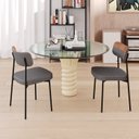 Ver imagem 3 de Kit com 4 Cadeiras para Sala de Jantar Mona Yescasa Cinza/Corriente/Caramelo