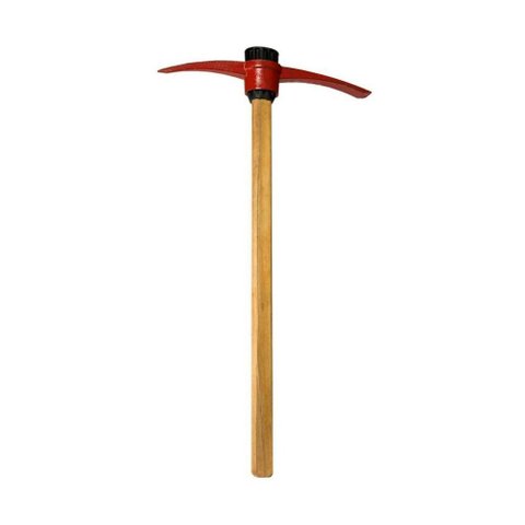 Picareta Pá e Ponta Cabo Madeira Encerado Cunha Polietileno