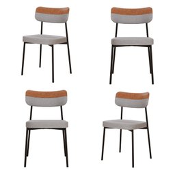Kit com 4 Cadeiras para Sala de Jantar Mona Yescasa - 1