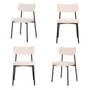 Ver imagem 1 de Kit com 4 Cadeiras para Sala de Jantar Mona Yescasa Branco/Palha Corriente