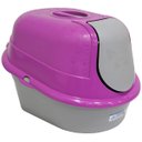 Ver imagem 2 de Sanitário para Gatos Fechado com Bandeja e Porta Cat Toalete Rosa Furacão Pet 01422