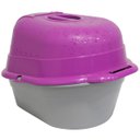 Ver imagem 4 de Sanitário para Gatos Fechado com Bandeja e Porta Cat Toalete Rosa Furacão Pet 01422