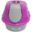 Ver imagem 3 de Sanitário para Gatos Fechado com Bandeja e Porta Cat Toalete Rosa Furacão Pet 01422