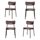 Ver imagem 1 de Kit com 4 Cadeiras para Sala de Jantar Mona Yescasa Marrom/Café