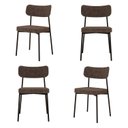 Ver imagem 1 de Kit com 4 Cadeiras para Sala de Jantar Mona Yescasa Marrom/Castor
