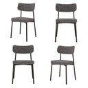 Ver imagem 1 de Kit com 4 Cadeiras para Sala de Jantar Mona Yescasa Cinza/Boucle Nuvem