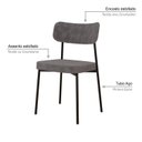 Ver imagem 5 de Kit com 4 Cadeiras para Sala de Jantar Mona Yescasa Cinza/Boucle Nuvem