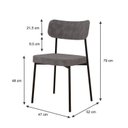 Ver imagem 4 de Kit com 4 Cadeiras para Sala de Jantar Mona Yescasa Cinza/Boucle Nuvem