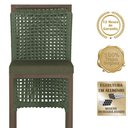 Ver imagem 3 de 2 Banqueta em Alumínio Roma Marrom Corda Náutica Tecido 13 Verde
