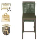 Ver imagem 4 de 2 Banqueta em Alumínio Roma Marrom Corda Náutica Tecido 13 Verde