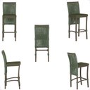 Ver imagem 5 de 2 Banqueta em Alumínio Roma Marrom Corda Náutica Tecido 13 Verde
