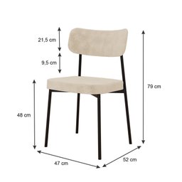 Kit com 4 Cadeiras para Sala de Jantar Mona Yescasa - 4