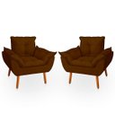 Ver imagem 1 de Kit 2 Poltrona Opala para Sala Confortável e Reforçada Suede
