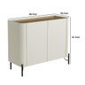 Balcão Buffet com 2 Portas 98,5cm Pés em Metal 100% Mdf - 3
